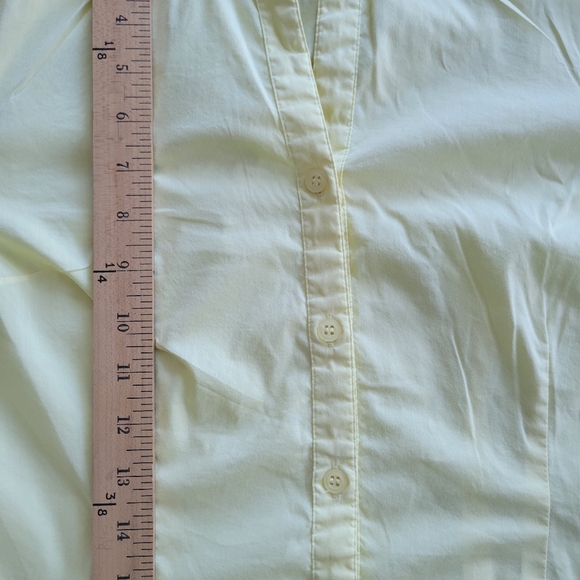 H&M Women's Button Up Blouse Yellow Size 4 - Picture 5 of 6